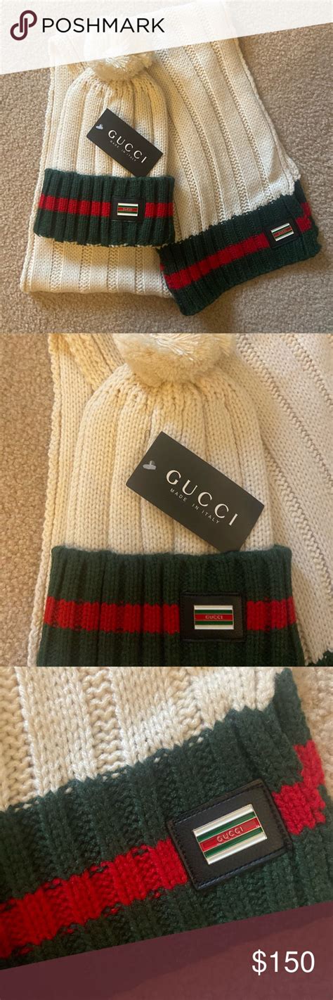 authentic gucci hat and scarf set|authentic Gucci silk scarf.